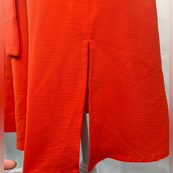 Monteau Dress Womens Extra Small Mini Slit Ribbed Top Belted Spring Summer Event - Picture 3 of 6